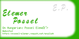 elemer possel business card